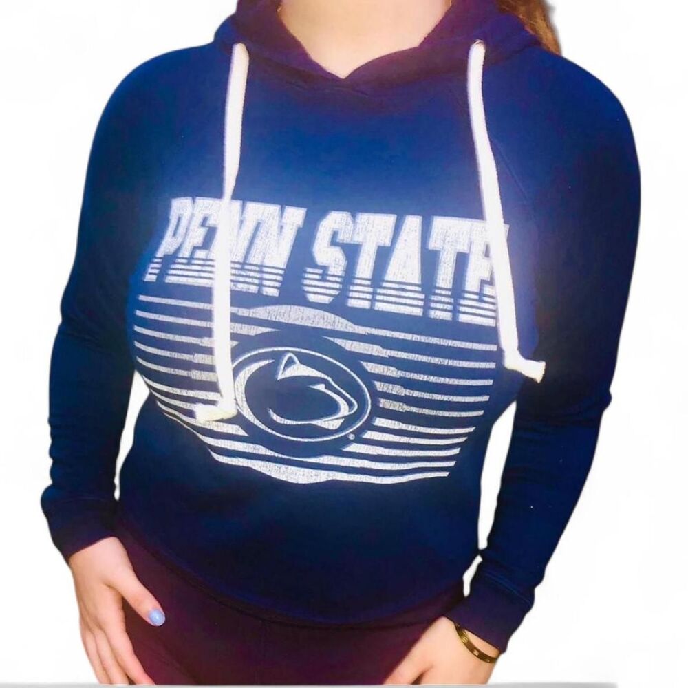 Retro-brand Womens  Navy and Blue Hoodie Penn state